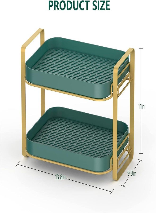 Kitwe 2-Tier Cups Mugs Drying Rack with Drain Tray, Kitchen Storage Organizer Shelf for Drinking Glass Bottle - Image 4